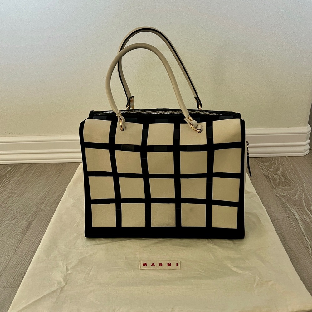 Marni Leather Grid Bag